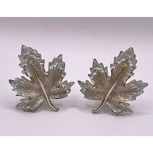 Vintage Sarah Covington Clip on Earrings Gold Silver Two Tone Clip-on Metallic